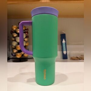 Owala Green and Purple Tumbler